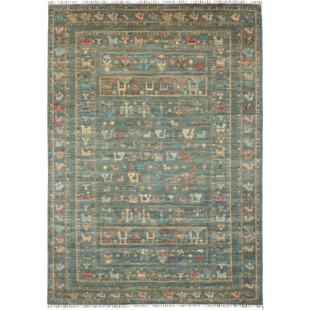 Rug Rubin Pakistan 168x238 Teal Multicolor