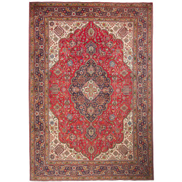 Hand Made Rug Tabriz Persia 247x358 Red Dark Bl