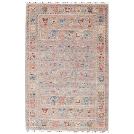 Rug Rubin Pakistan 124x194 Dusty Mauve-grey Of
