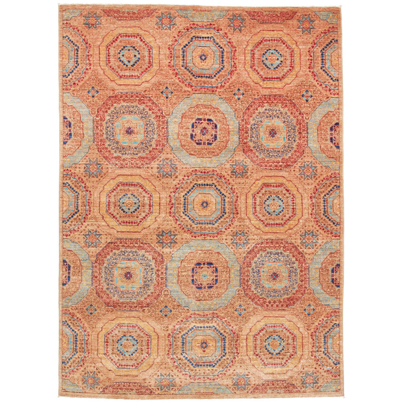 Rug Mamlouk Pakistan 148x210 Terracotta Blue
