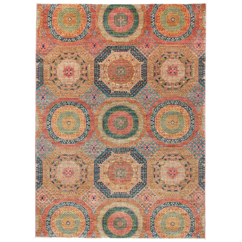 Rug Mamlouk Pakistan 168x232 Terracotta Petrol