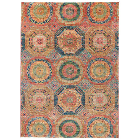 Rug Mamlouk Pakistan 168x232 Terracotta Petrol