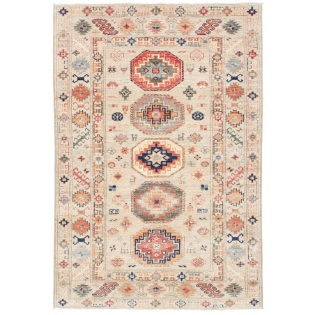 Rug Kazak Fine Pakistan 124x187 Beige Terracott