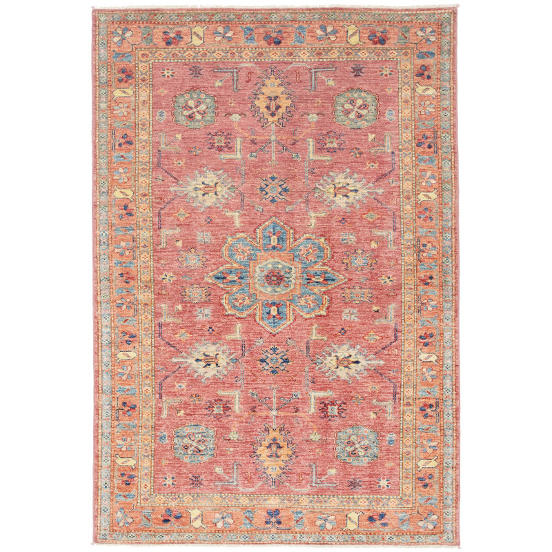 Rug Kazak Fine Pakistan 126x189 Antique Coral R