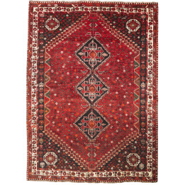 Hand Made Rug Shiraz Persia 225x310 Dark Red Bl