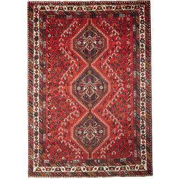 Hand Made Rug Shiraz Persia 213x303 Red Dark Bl