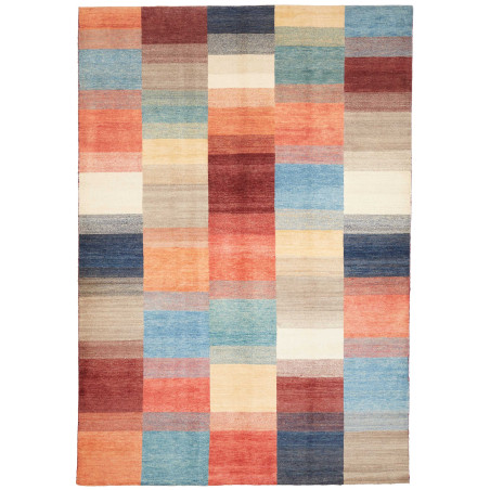 Rug Mosaic Pakistan 199x291 Blue Red