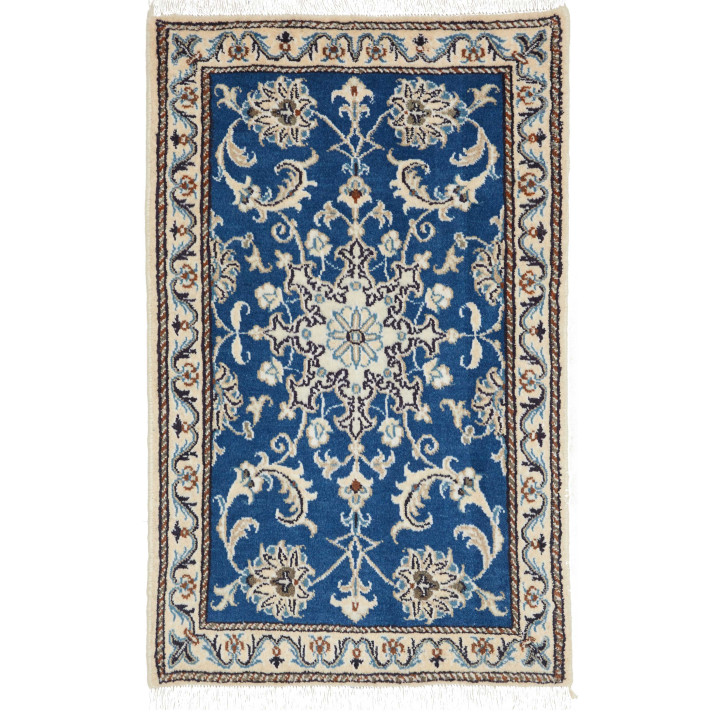 Tappeto Originale Nain Kashmar Persia 60x90 Blu