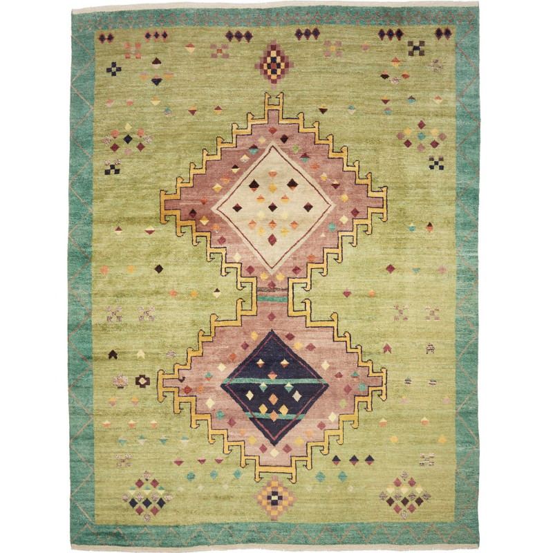 Rug Gabbeh Marrakech Pakistan 277x372 Lime Gree
