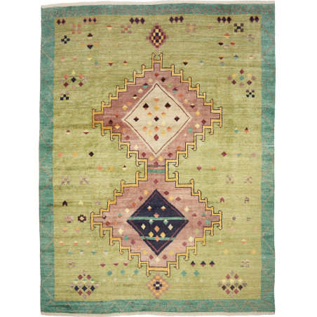 Rug Gabbeh Marrakech Pakistan 277x372 Lime Gree