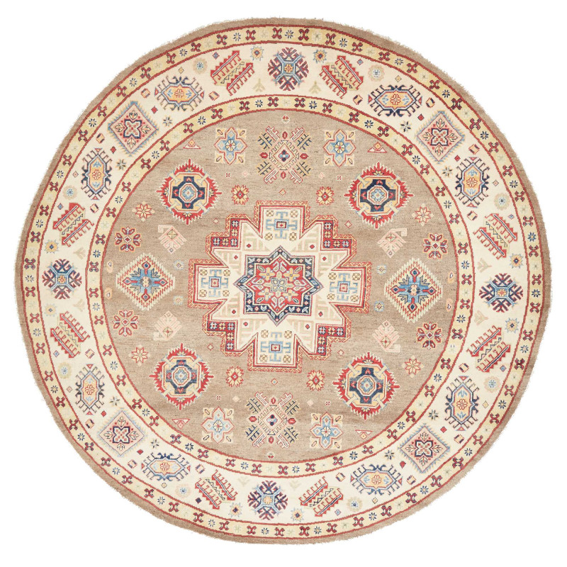 Rug Kazak Afghanistan 239x234 Taupe Cream