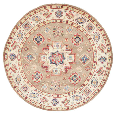 Rug Kazak Afghanistan 239x234 Taupe Cream