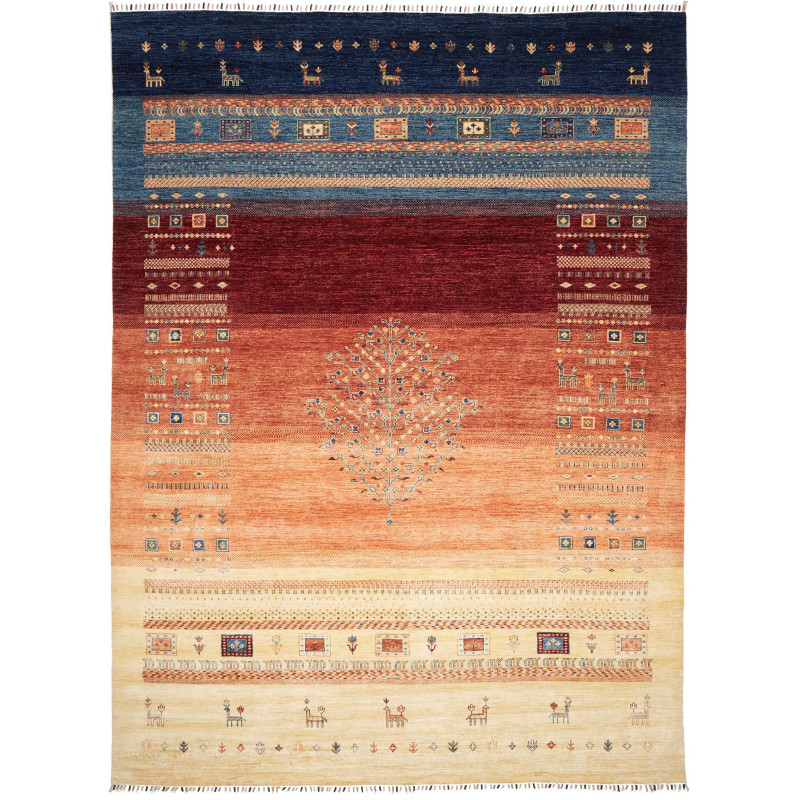 Rug Siva Pakistan 270x362 Navy Blue Burgundy