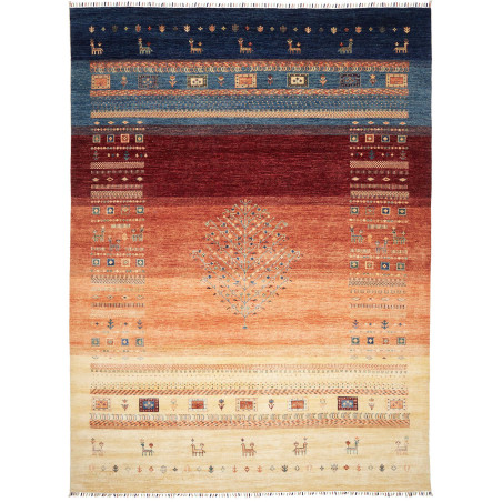 Rug Siva Pakistan 270x362 Navy Blue Burgundy