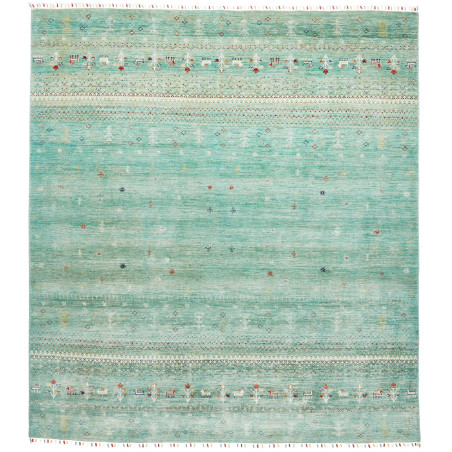 Rug Siva Pakistan 249x275 Turquoise Aquamarine