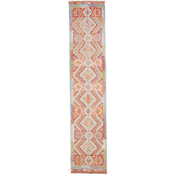 Rug Kilim Afghanistan 82x390 Terracotta Red Sky