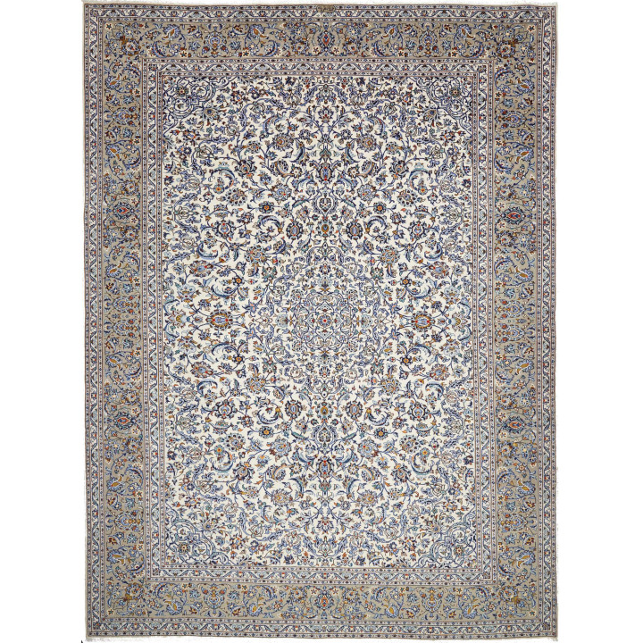 Hand Made Rug Kashan Persia 300x403 Ivory Blue