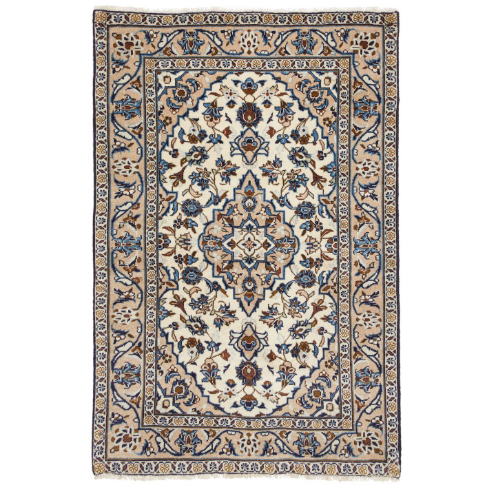Hand Made Rug Kashan Fine Persia 97x152 Ivory B