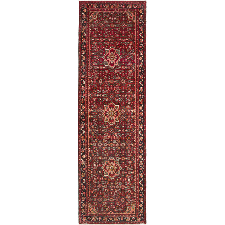 Hand Made Rug Hamadan Persia 116x392 Burgundy B