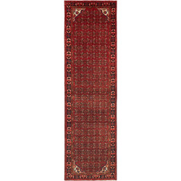 Tappeto Originale Hamadan Persia 117x412 Rosso