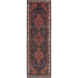 Tappeto Originale Hamadan Persia 110x360 Blu Sc