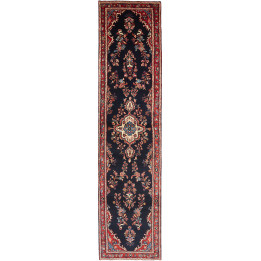 Hand Made Rug Hamadan Persia 96x410 Dark Blue R