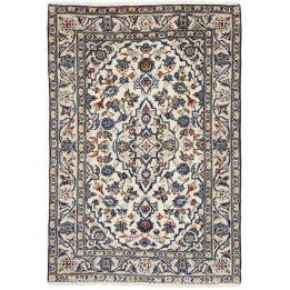 Hand Made Rug Kashan Fine Persia 100x144 Ivory