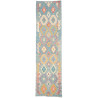 Rug Kilim Afghanistan 76x281 Turquoise Blue Bei