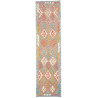 Rug Kilim Afghanistan 78x297 Pastel Blue Coral