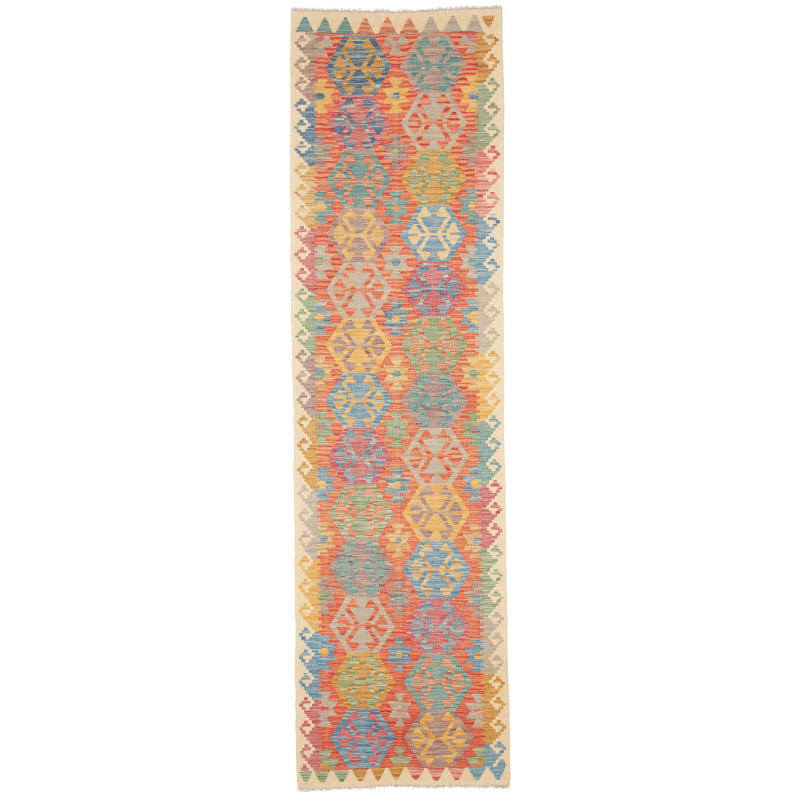 Rug Kilim Afghanistan 79x290 Coral Blue