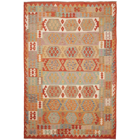 Kilim 199x294 Cm Kilim, Afghanistan, Hand-carded Wool (warp: