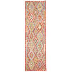Rug Kilim Afghanistan 84x292 Coral Red Terracot