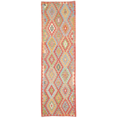 Rug Kilim Afghanistan 84x292 Coral Red Terracot