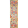 Rug Kilim Afghanistan 80x295 Ochre Yellow Blue