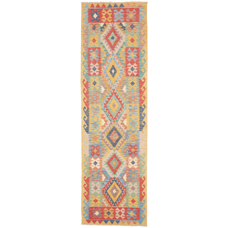 Rug Kilim Afghanistan 82x297 Golden Yellow Red