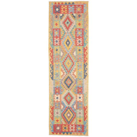 Rug Kilim Afghanistan 82x297 Golden Yellow Red