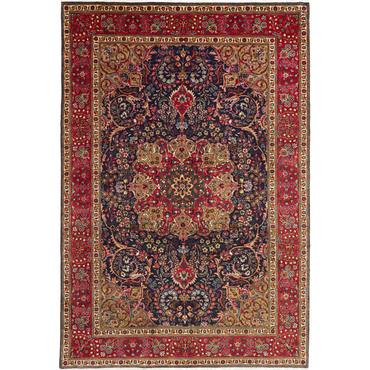 Tappeto Originale Tabriz Persia 205x300 Blu Scu