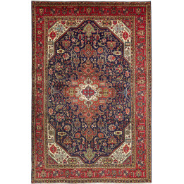 Hand Made Rug Tabriz Persia 208x313 Dark Blue B