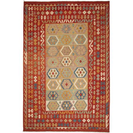 Kilim 197x304 Cm Kilim, Afghanistan, Hand-carded Wool (warp: