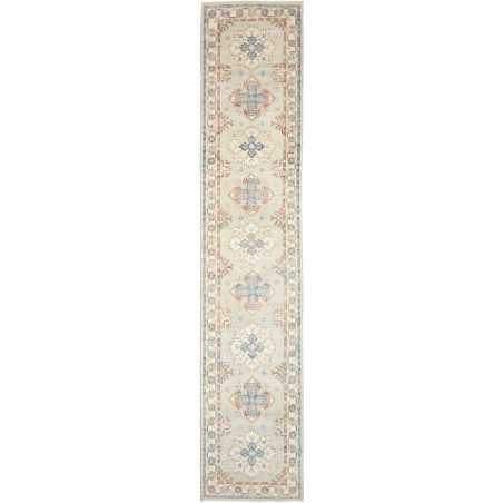 Rug Kazak Afghanistan 79x387 Muted Blue Brick R