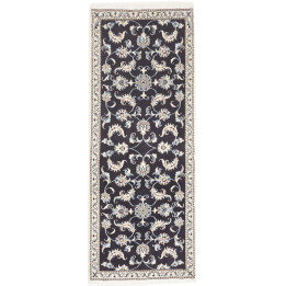 Hand Made Rug Nain Kashmar Persia 77x210 Dark B