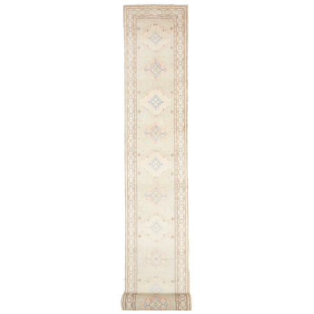 Rug Kazak Afghanistan 78x605 Cream Sky Blue