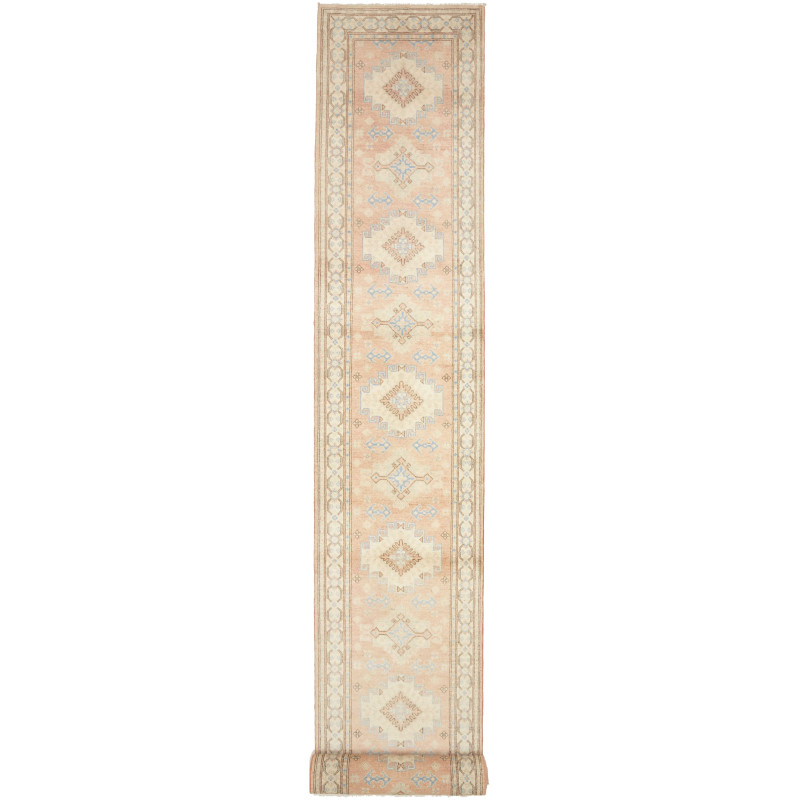 Rug Kazak Afghanistan 79x604 Peach Cream