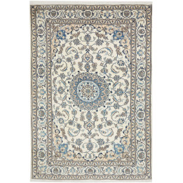 Hand Made Rug Nain Kashmar Persia 198x295 Ivory