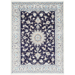 Hand Made Rug Nain Kashmar Persia 150x200 Dark