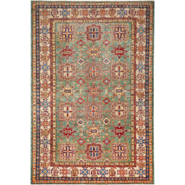 Hand Made Rug Kazak Fine Pakistan 207x306 Sage