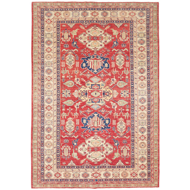 Hand Made Rug Kazak Fine Pakistan 202x290 Red B