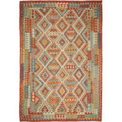 Kilim 204x294 Cm Kilim Afghanistan, Hand-carded Wool (warp: