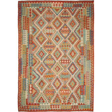 Kilim 204x294 Cm Kilim Afghanistan, Hand-carded Wool (warp:
