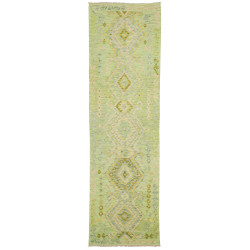 Rug Kilim Afghanistan 85x291 Pistachio Green Li